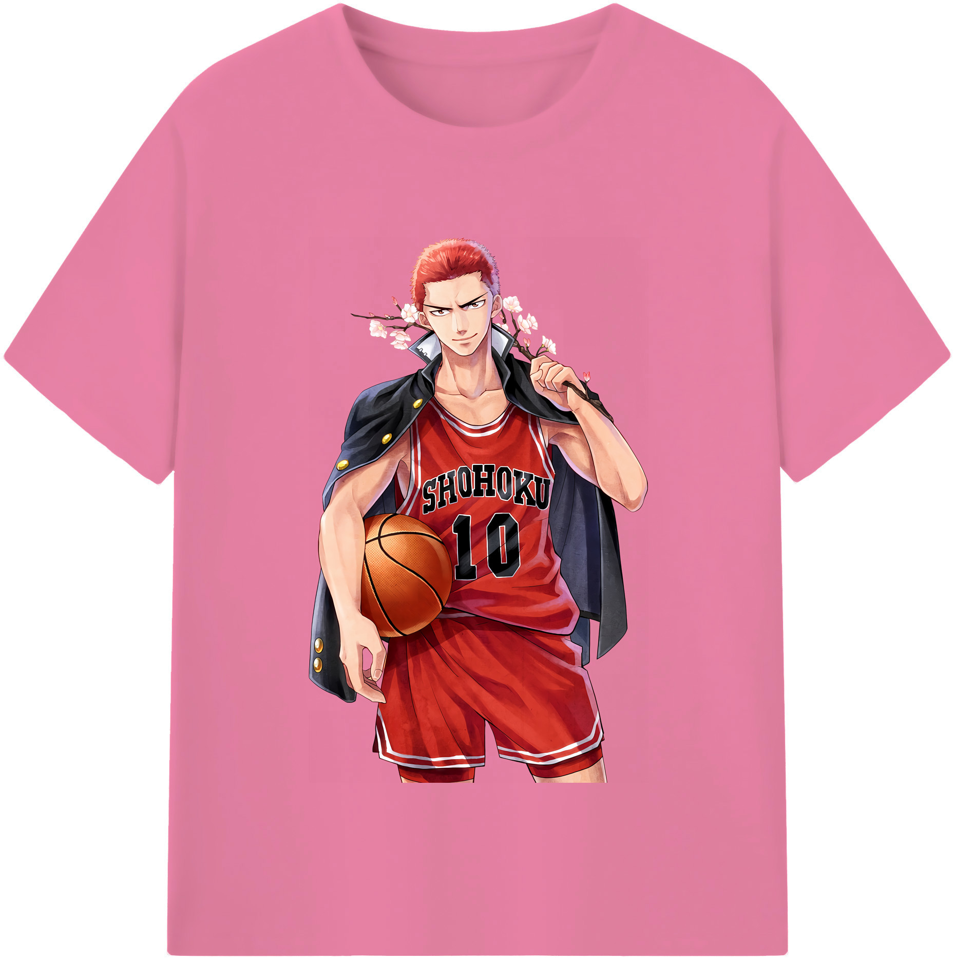 SLAM DUNK／スラムダンク 綿100％半袖Tシャツ（フロントプリント）